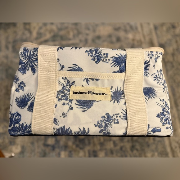 Blue and Cream Floral Business & Pleasure Cooler Bag - Picture 1 of 5